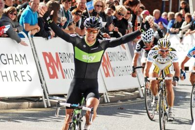 Greg Henderson winning stage 2 of the Tour of Britain