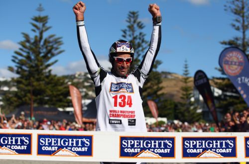 Richard Ussher crossing the line